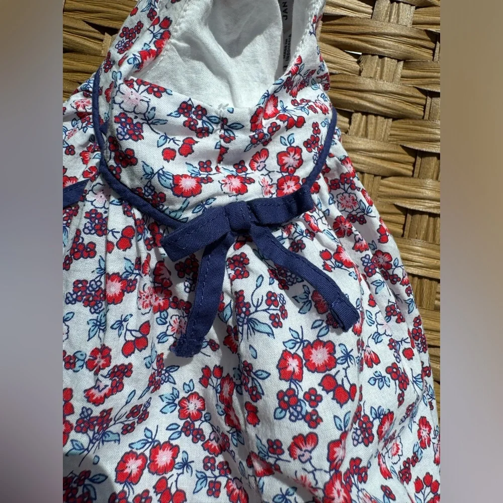 Janie and Jack Floral Print Kids Dress with Bloomers